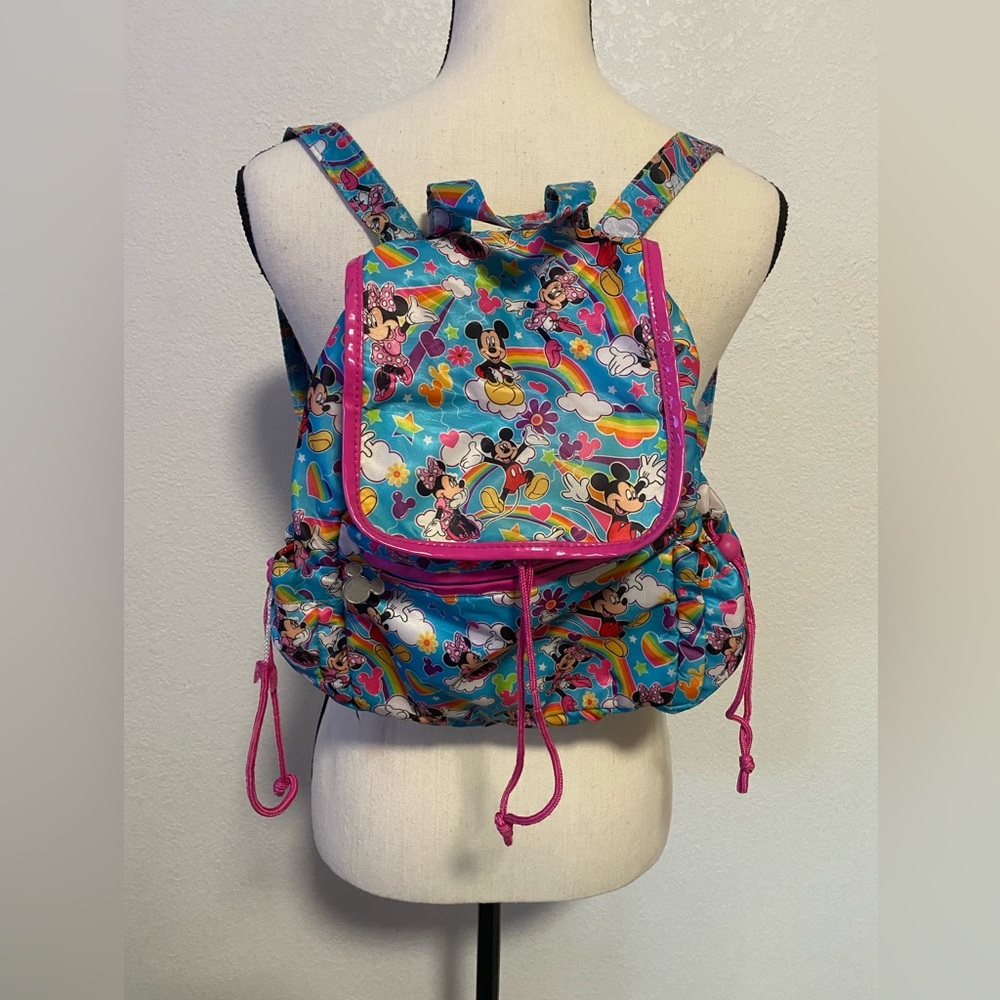 Disney Parks Minnie And Mickey  Colorful Rainbow Backpack